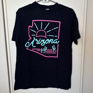 Neon Arizona Black Graphic T-Shirt